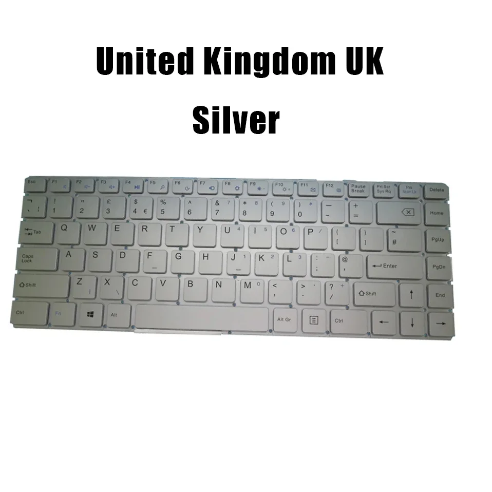 United Kingdom UK Silver Laptop Keyboard For GEO BOOK 3 3X For GEOBOOK 3 3X New
United Kingdom UK Silver Laptop Keyboard For GEO BOOK 3 3X For GEOBOOK 3 3X New