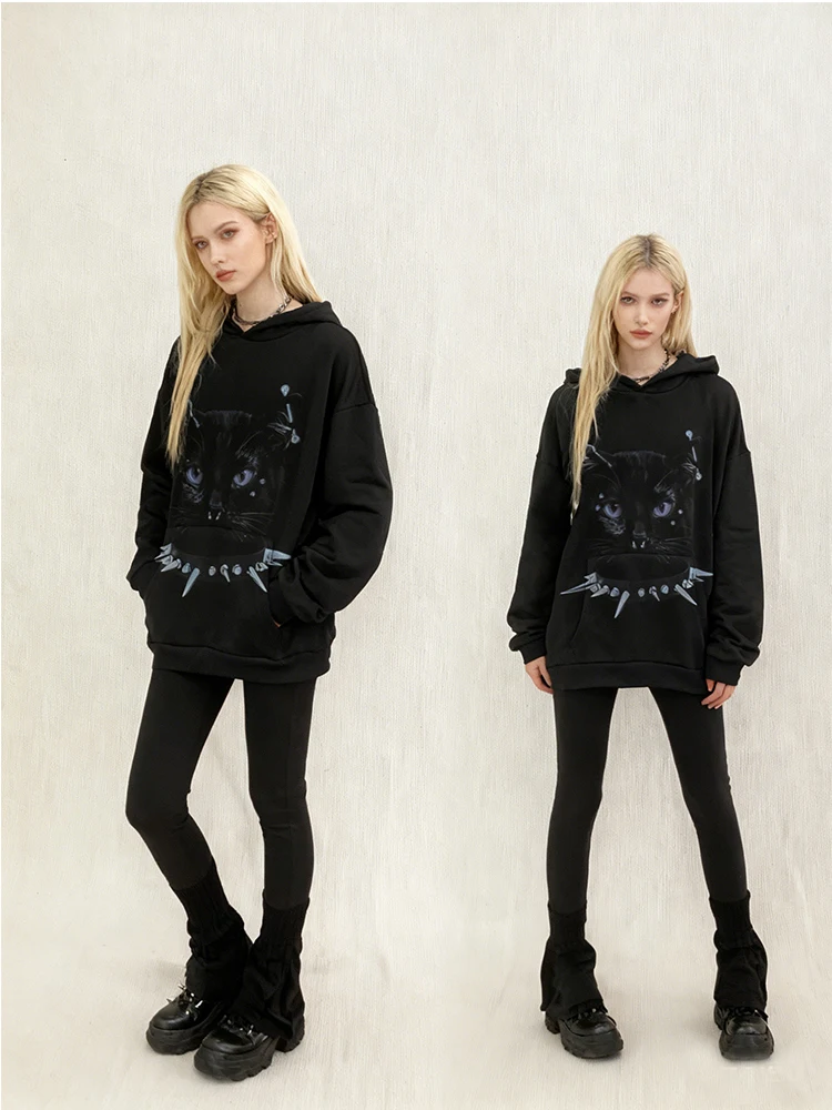 Осень и зима, новая модная темная Harajuku Ins High Street, модная толстовка с принтом, толстовка с капюшоном, унисекс, одежда Y2k
Осень и зима, новая модная темная Harajuku Ins High Street, модная толстовка с принтом, толстовка с капюшоном, унисекс, одежда Y2k