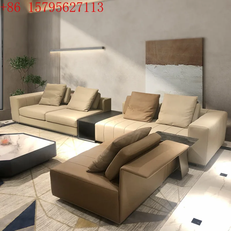 Living room down top layer cowhide combination sofa villa large apartment Italian minimalist furniture
Living room down top layer cowhide combination sofa villa large apartment Italian minimalist furniture