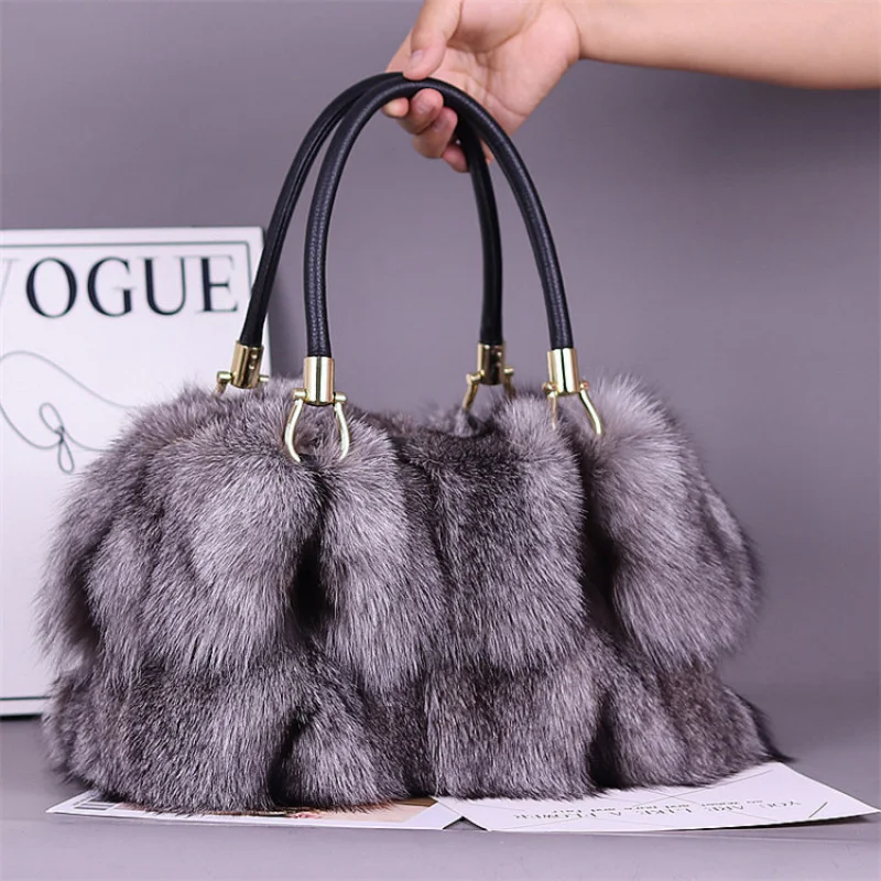Winter Trend Fox Fur Bag High-End Feel Women's Fur Handbag Korean Style Fur Bag Single Shoulder Crossbody Versatile
Winter Trend Fox Fur Bag High-End Feel Women's Fur Handbag Korean Style Fur Bag Single Shoulder Crossbody Versatile