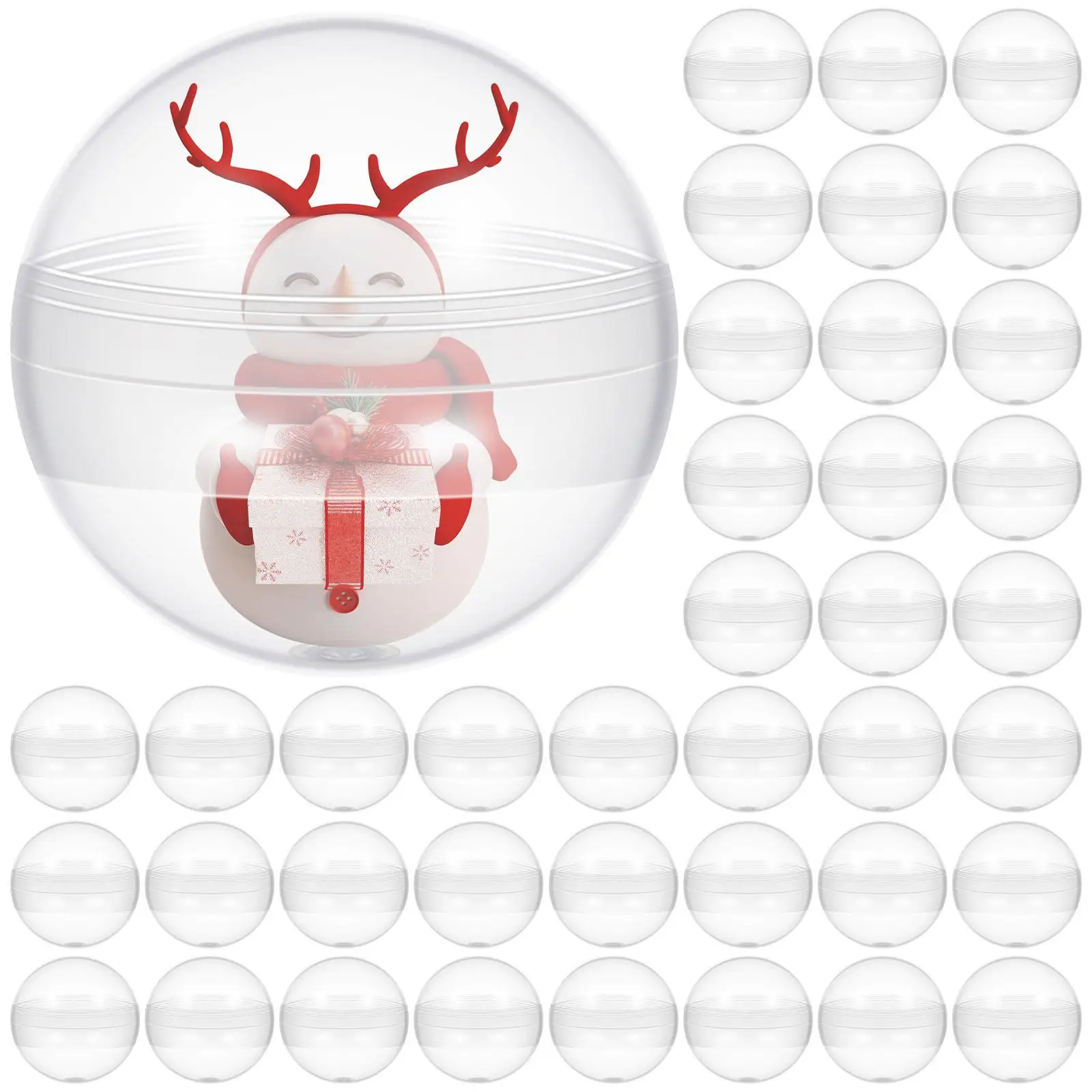 50Pcs Clear Transparent Round Plastic Snap Capsules Twist Game Shell Storage Display Packaging Balls Fillable Empty
50Pcs Clear Transparent Round Plastic Snap Capsules Twist Game Shell Storage Display Packaging Balls Fillable Empty