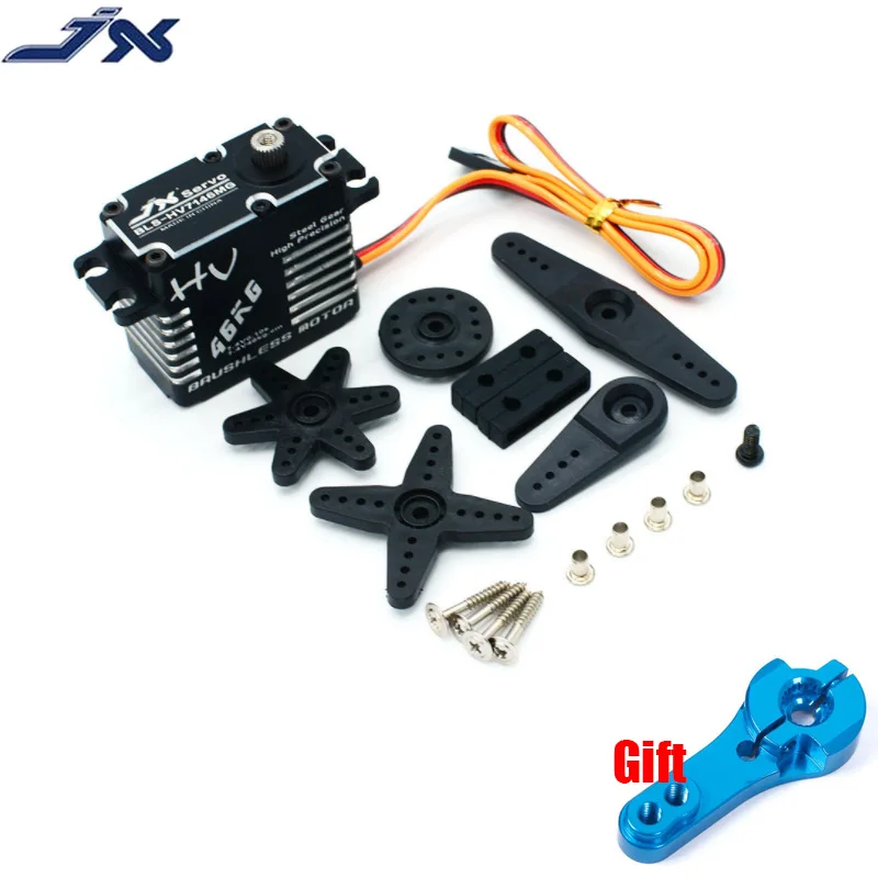 JX BLS-HV7146MG 48KG Brushless Standard Servo 7.4V 0.1sec Steel Gear Alum Waterproof for RC model car truck helicopter Robot
JX BLS-HV7146MG 48KG Brushless Standard Servo 7.4V 0.1sec Steel Gear Alum Waterproof for RC model car truck helicopter Robot