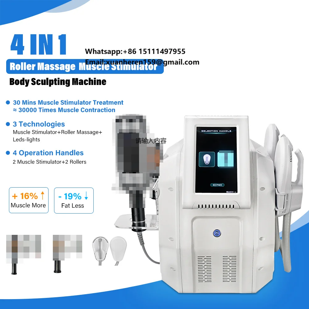 New Tech Portable 4 in 1 Electronic Muscle Stimulator Machine with Inner Ball Roller 5.6-inch Touch Screen
New Tech Portable 4 in 1 Electronic Muscle Stimulator Machine with Inner Ball Roller 5.6-inch Touch Screen