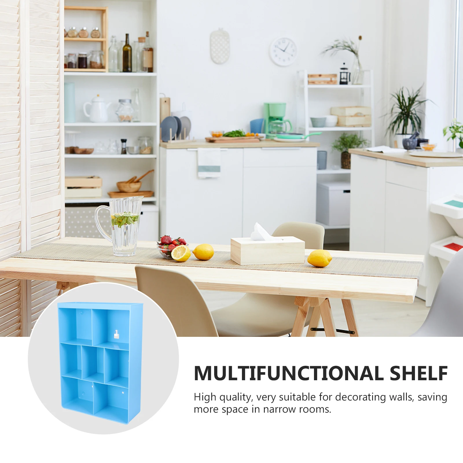 Wall mounted Shelf Blue Large Storage Rack for Kitchen Bathroom Cosmetics Towels Essential Objects PP Material Safe
Wall mounted Shelf Blue Large Storage Rack for Kitchen Bathroom Cosmetics Towels Essential Objects PP Material Safe