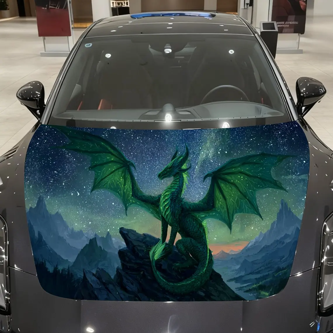 Starry Green Dragon Car Vinyl Wrap, PVC Material Waterproof Car Hood Sticker, Self-Adhesive Scratch-Resistant Stickers for Engin
Starry Green Dragon Car Vinyl Wrap, PVC Material Waterproof Car Hood Sticker, Self-Adhesive Scratch-Resistant Stickers for Engin