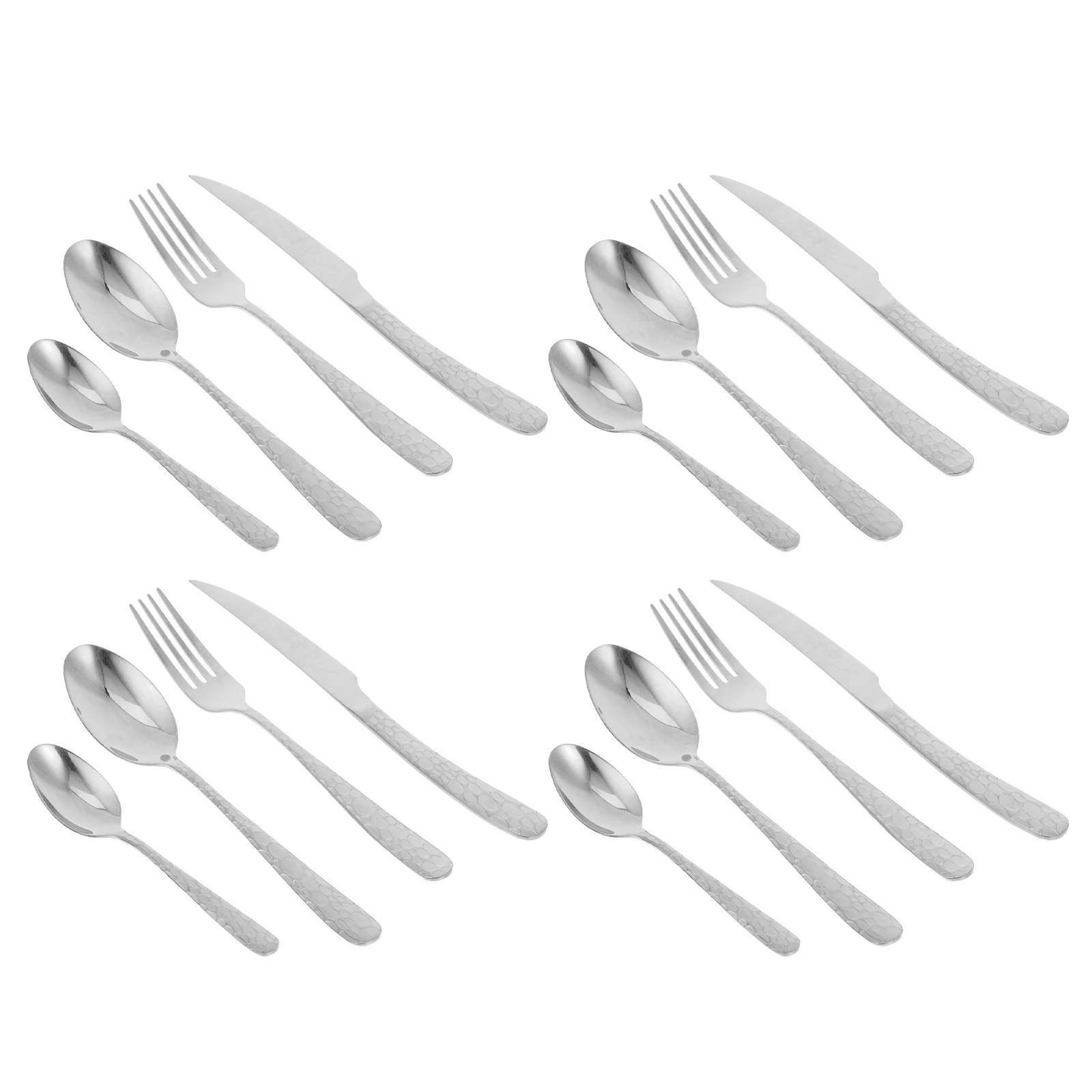4 Sets Stainless Steel Western Tableware Steak Silverware Vintage Hammered Salad Serving Utensils Fork Spoon Knife Set Gold
4 Sets Stainless Steel Western Tableware Steak Silverware Vintage Hammered Salad Serving Utensils Fork Spoon Knife Set Gold