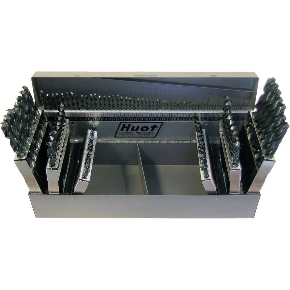 High-Speed Steel Jobber Length Drill Bit Set, 118-Piece, Metric Sizes 1.0-13.0mm, Black Oxide Finish
High-Speed Steel Jobber Length Drill Bit Set, 118-Piece, Metric Sizes 1.0-13.0mm, Black Oxide Finish