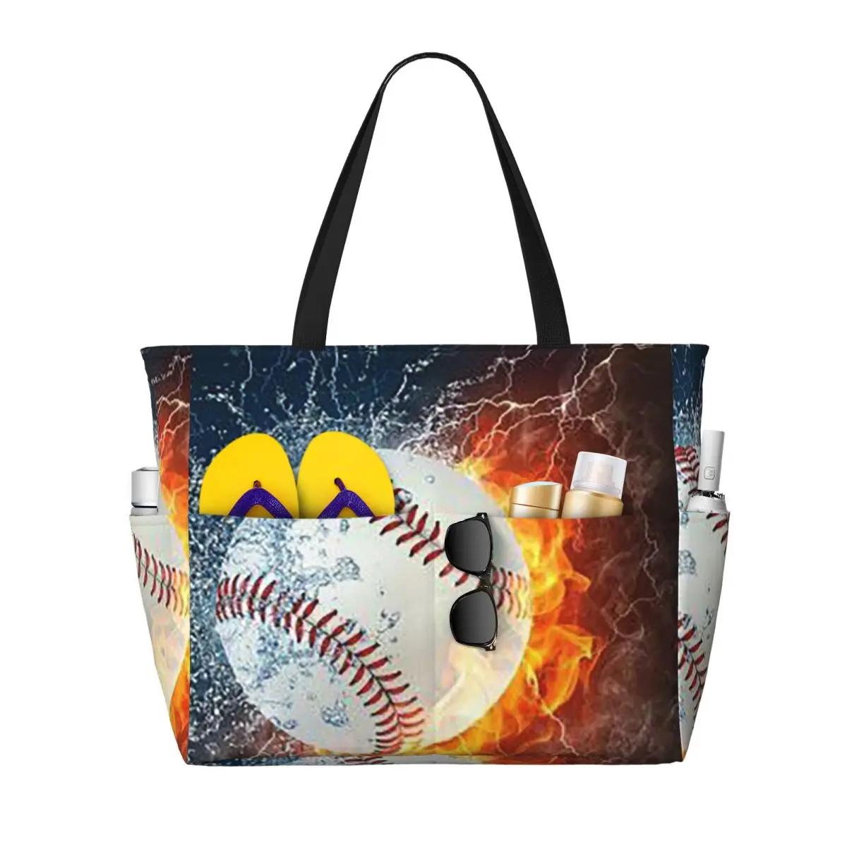 Пляжная сумка-тоут Baseball In The Fire And Water, спортивная сумка для спортзала и йоги, большая сумка-тоут, женская дорожная сумка, сумка для фитнеса
Пляжная сумка-тоут Baseball In The Fire And Water, спортивная сумка для спортзала и йоги, большая сумка-тоут, женская дорожная сумка, сумка для фитнеса