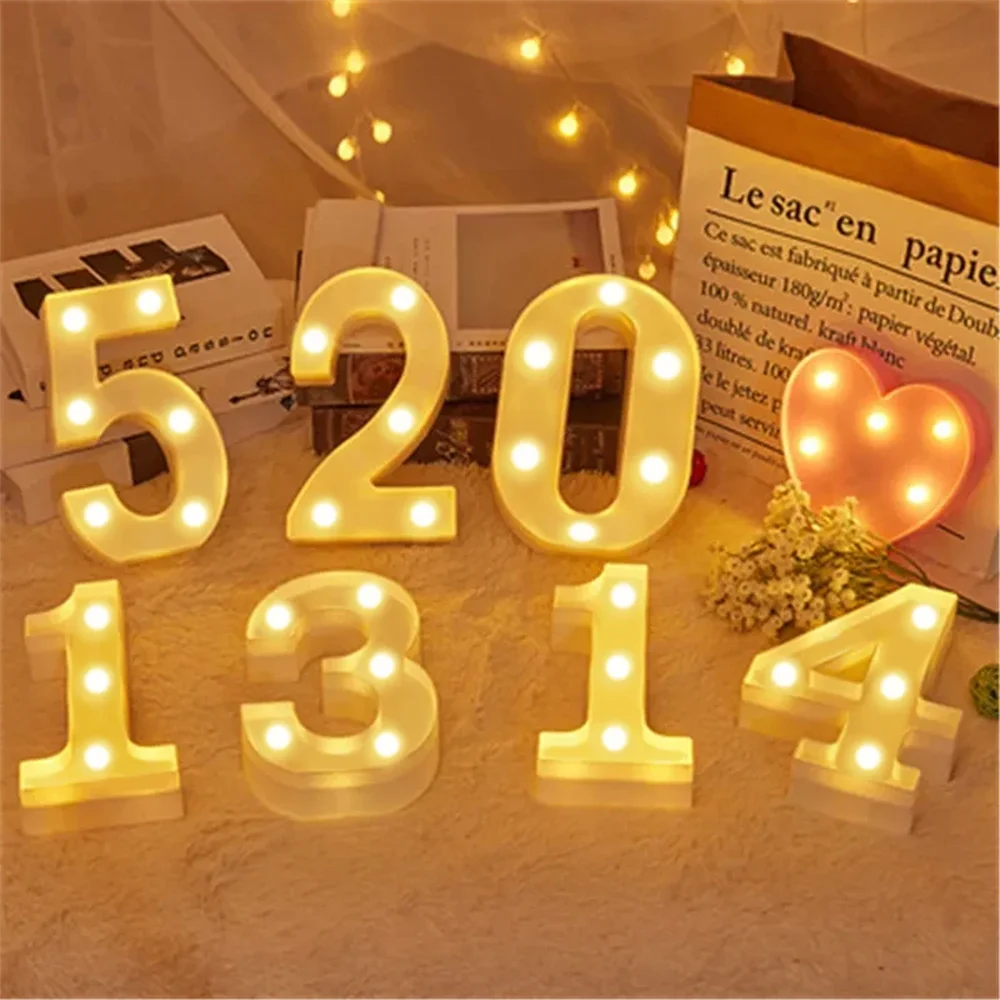Glowing Alphanumeric Lights LED Lights Decorative Night Lights for Home Wedding Birthday Party Holiday Decoration Add Ambience
Glowing Alphanumeric Lights LED Lights Decorative Night Lights for Home Wedding Birthday Party Holiday Decoration Add Ambience