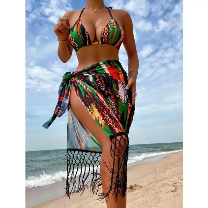 New O 2722 Women's Bikini Swimsuit Full Print Strap e Design Crossbody Casual Sportswear Seven Sve Length Autumn
New O 2722 Women's Bikini Swimsuit Full Print Strap e Design Crossbody Casual Sportswear Seven Sve Length Autumn