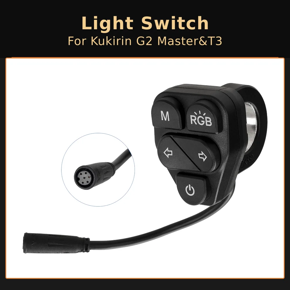Light Switch for Kukirin G2 Master&T3 Electric Scooter Headlight Turn Signal & Horn Control Easy Plug-and-Play Replacement
Light Switch for Kukirin G2 Master&T3 Electric Scooter Headlight Turn Signal & Horn Control Easy Plug-and-Play Replacement