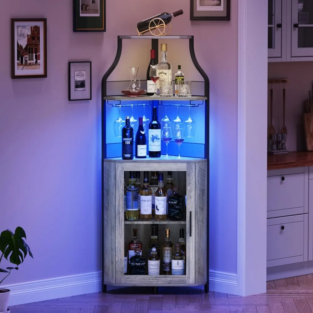 Corner Wine Cabinet - 29" Space-Saving Bar Cabinet for 50+ Bottles, Freestanding MDF Wine Storage With Display Shelf & Lockable
Corner Wine Cabinet - 29" Space-Saving Bar Cabinet for 50+ Bottles, Freestanding MDF Wine Storage With Display Shelf & Lockable