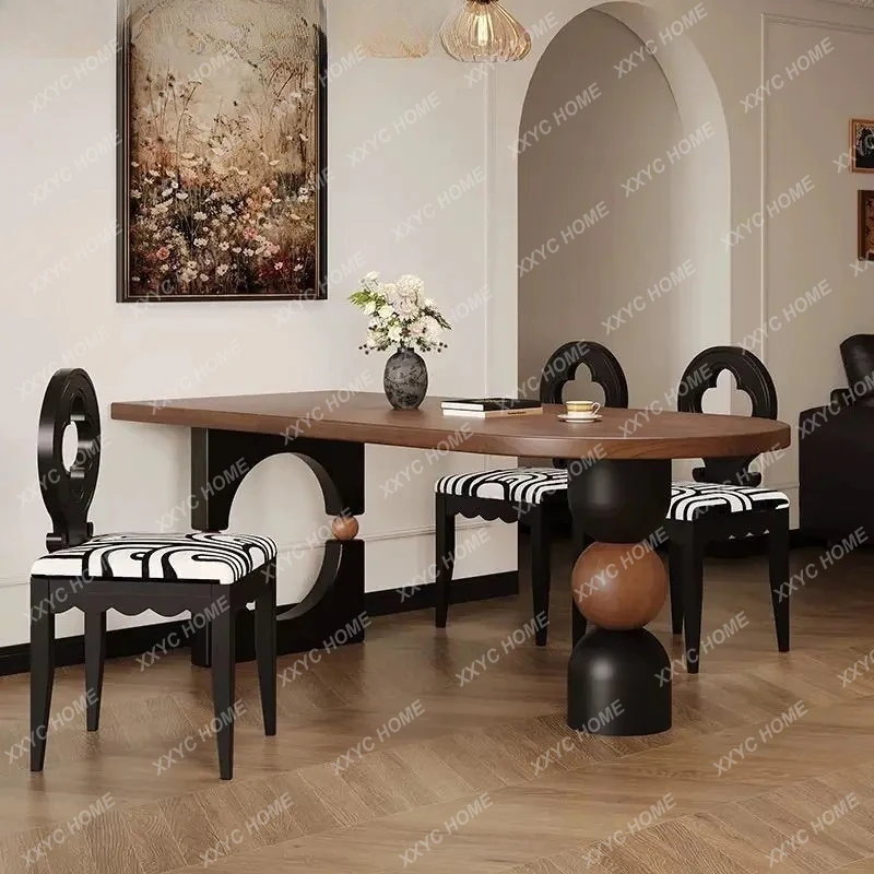 retro solid wood dining table oval household small apartment antique living room integrated desk
retro solid wood dining table oval household small apartment antique living room integrated desk