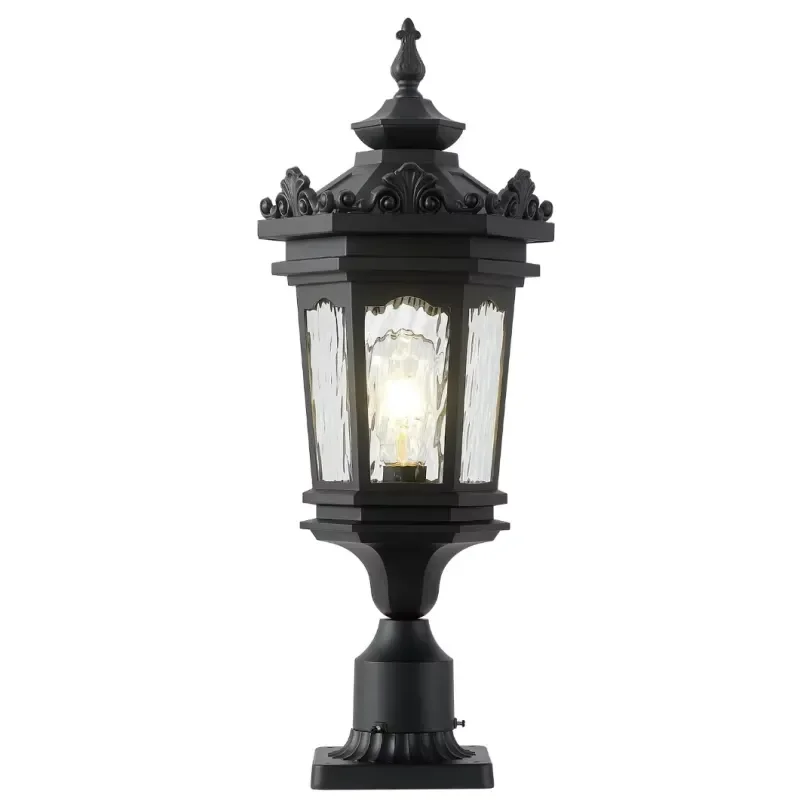 Garden Yard Pathway Post Light Fixture with Pier Mount Vintage Exterior Lamp Clear Water Glass Black Post Pole Lantern
Garden Yard Pathway Post Light Fixture with Pier Mount Vintage Exterior Lamp Clear Water Glass Black Post Pole Lantern