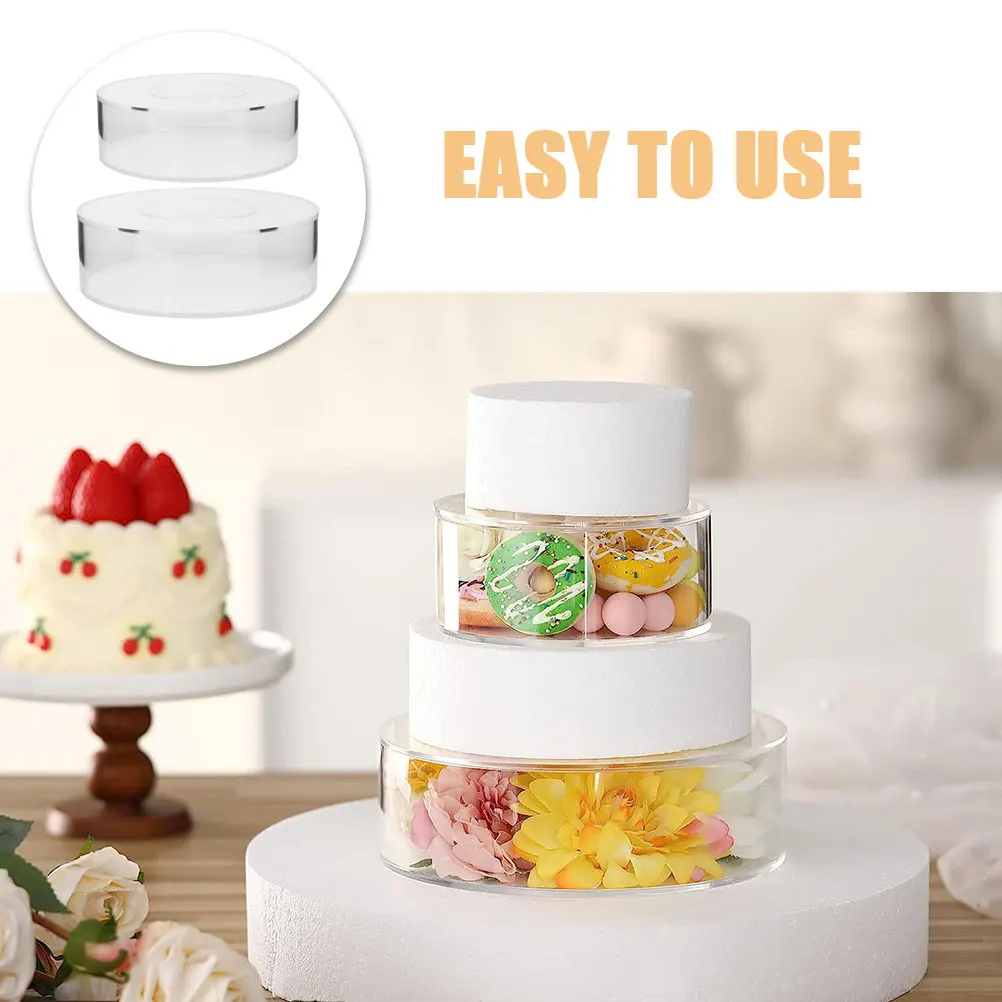 2pcs Clear Acrylic Fillable Cake Stand Round Food Display Holder For Dessert Cupcake Pastry Wedding Party Buffet Table Decor
2pcs Clear Acrylic Fillable Cake Stand Round Food Display Holder For Dessert Cupcake Pastry Wedding Party Buffet Table Decor