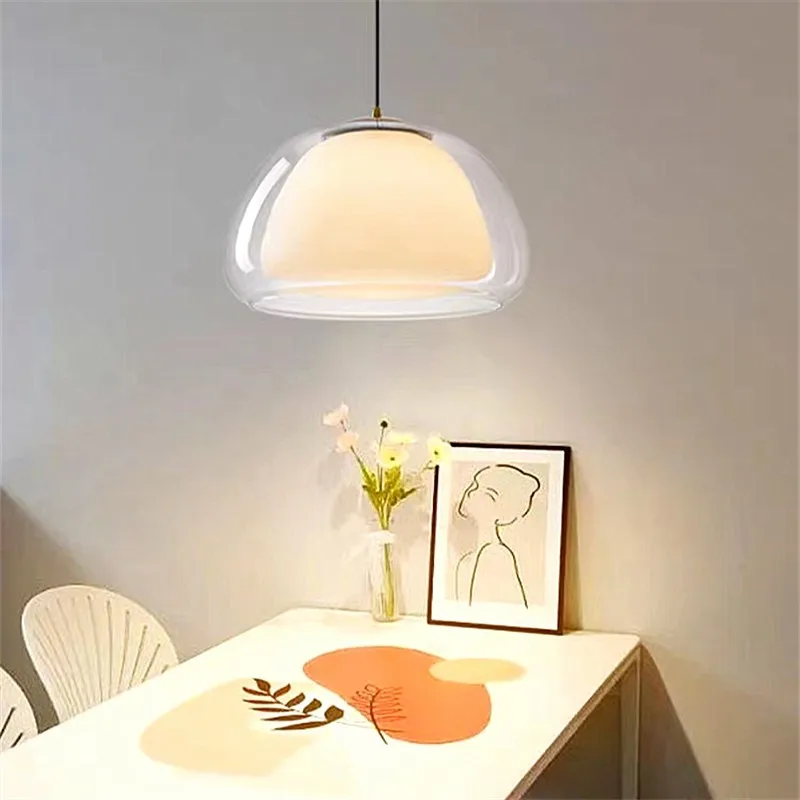 Jelly glass pendant lamp Nordic design Canteen table light hanging Kitchen Island Dining Room fashion girls room decor light
Jelly glass pendant lamp Nordic design Canteen table light hanging Kitchen Island Dining Room fashion girls room decor light