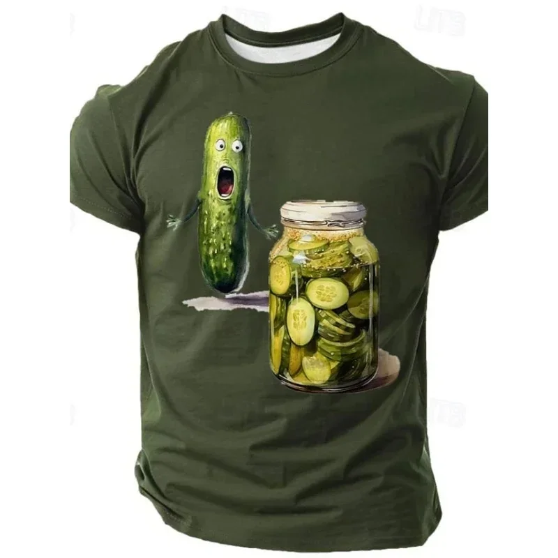 Funny 3d Cucumber Graphic T-Shirt For Men Pullover Summer O-Neck Print Short Sleeve Loose Oversized Street Men's Clothing Tops
Funny 3d Cucumber Graphic T-Shirt For Men Pullover Summer O-Neck Print Short Sleeve Loose Oversized Street Men's Clothing Tops