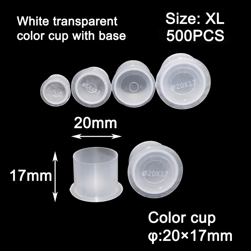Audersigt 1000/500/100pcs Plastic Tattoo Ink Cups Caps with Base Clear Self Standing Ink Caps Tattoo
Audersigt 1000/500/100pcs Plastic Tattoo Ink Cups Caps with Base Clear Self Standing Ink Caps Tattoo