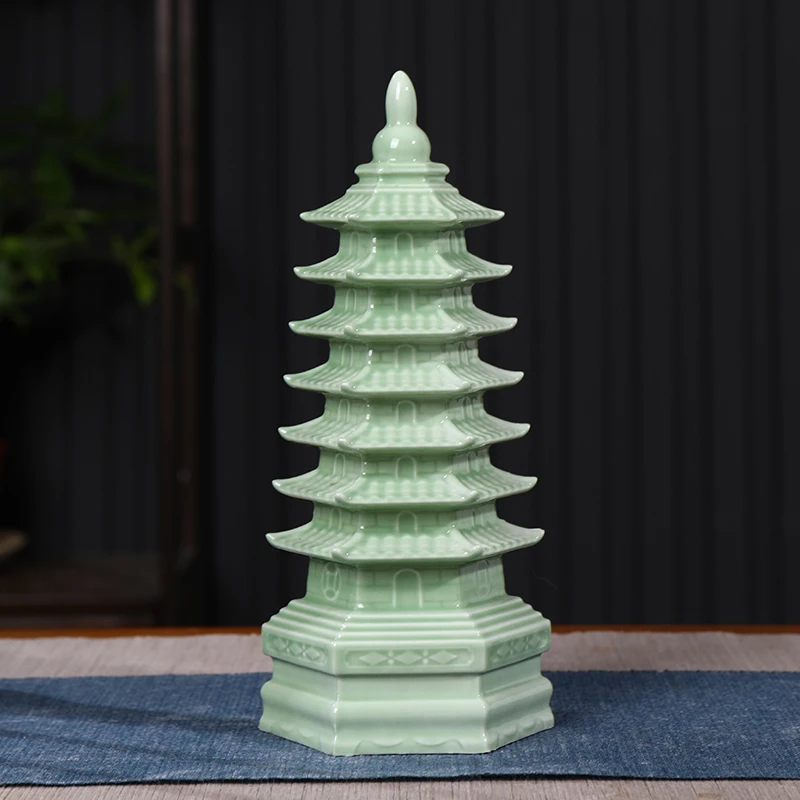 Chinese ceramic seven story pagoda handicrafts home decorations office feng shui ornaments Statue
Chinese ceramic seven story pagoda handicrafts home decorations office feng shui ornaments Statue