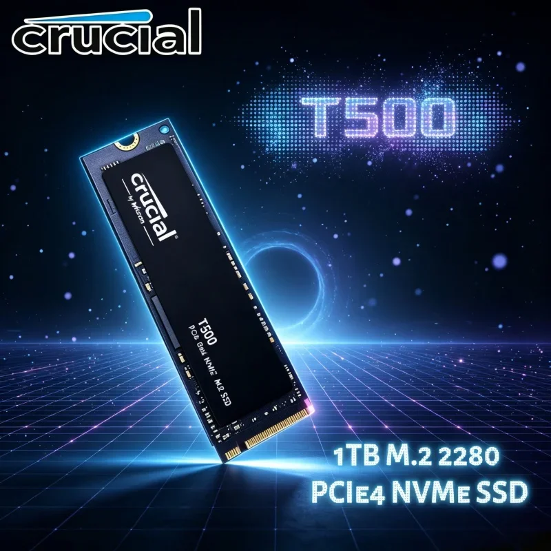 Crucial T500 1TB PCIe4.0 NVMe M.2 Gaming SSD 7300MB/s Large Capacity Storage Disk For PS5 Console Laptop Desktop Computer
Crucial T500 1TB PCIe4.0 NVMe M.2 Gaming SSD 7300MB/s Large Capacity Storage Disk For PS5 Console Laptop Desktop Computer