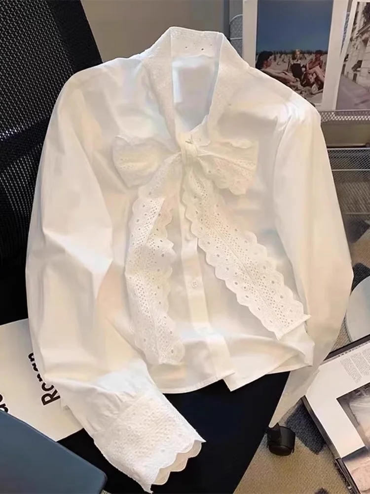 Elegant White Long Sleeve Women's Shirt Knot Self-Kept Style Spring Autumn Inner Wear Layering Base Top
Elegant White Long Sleeve Women's Shirt Knot Self-Kept Style Spring Autumn Inner Wear Layering Base Top