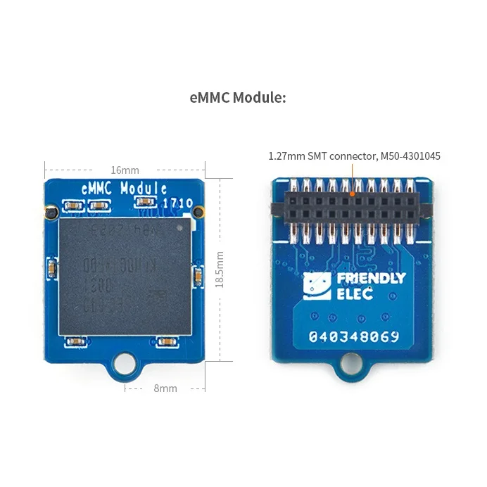 Модуль eMMC Open+Pi 8/16/32/64 ГБ и адаптер MicroSD для серии демонстрационных плат NanoPi и NanoPC
Модуль eMMC Open+Pi 8/16/32/64 ГБ и адаптер MicroSD для серии демонстрационных плат NanoPi и NanoPC