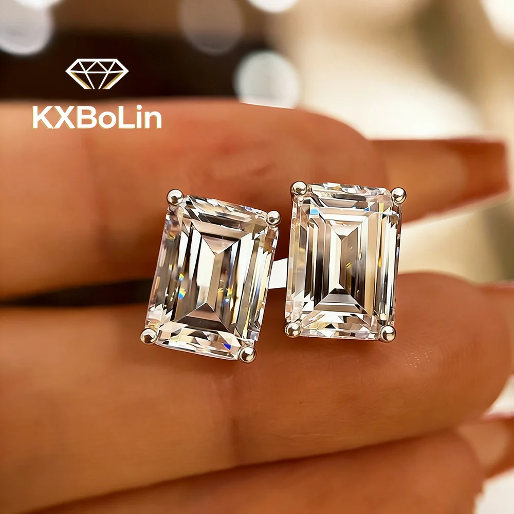 1-4Carat Emerald Cut Moissanite Stud Earrings for Women Men S925 Silver Rectangle Solitaire Diamond Ear Studs with Certificate
1-4Carat Emerald Cut Moissanite Stud Earrings for Women Men S925 Silver Rectangle Solitaire Diamond Ear Studs with Certificate