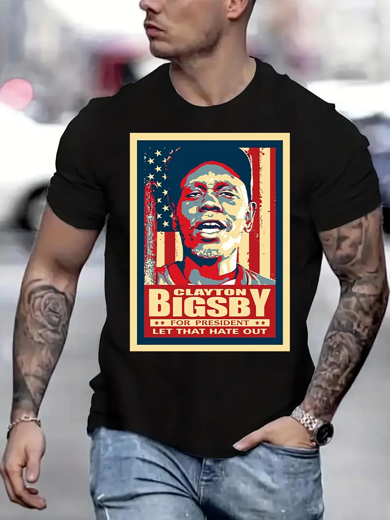 Clayton Bigsby "Let That Hate Out" Graphic Man Clothing Men's Tops T-Shirts For Men Funny Man T-Shirts Men's Clothes B5020873
Clayton Bigsby "Let That Hate Out" Graphic Man Clothing Men's Tops T-Shirts For Men Funny Man T-Shirts Men's Clothes B5020873