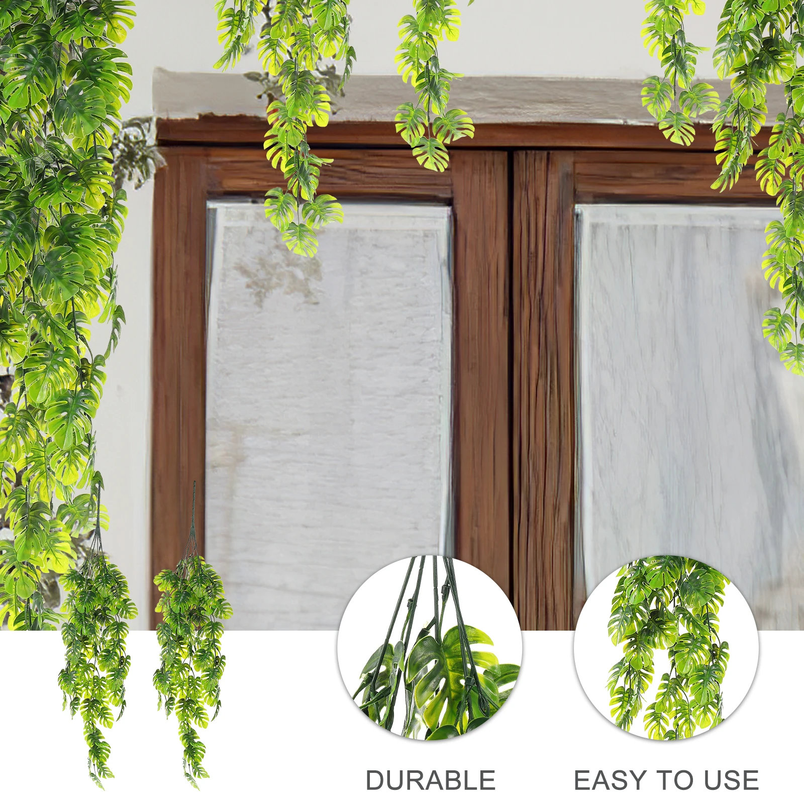 2pcs Artificial Monstera Plants Lightweight Hanging Rattan Plant Faux Wall Vine Decor Green Garland Fake Weeping Plant Plastic
2pcs Artificial Monstera Plants Lightweight Hanging Rattan Plant Faux Wall Vine Decor Green Garland Fake Weeping Plant Plastic