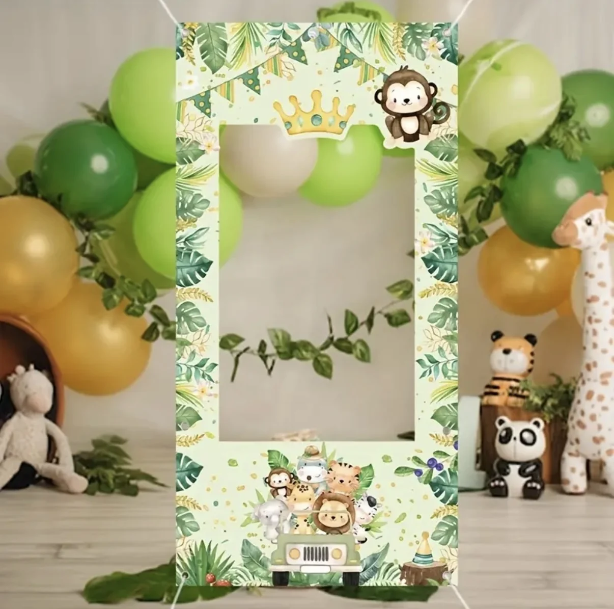 Jungle Animal Hollowed-out Photo BoothTheme Backdrop Monkey Tiger Bear Birthday Party Photo Frame Backdrop Photography Props
Jungle Animal Hollowed-out Photo BoothTheme Backdrop Monkey Tiger Bear Birthday Party Photo Frame Backdrop Photography Props
