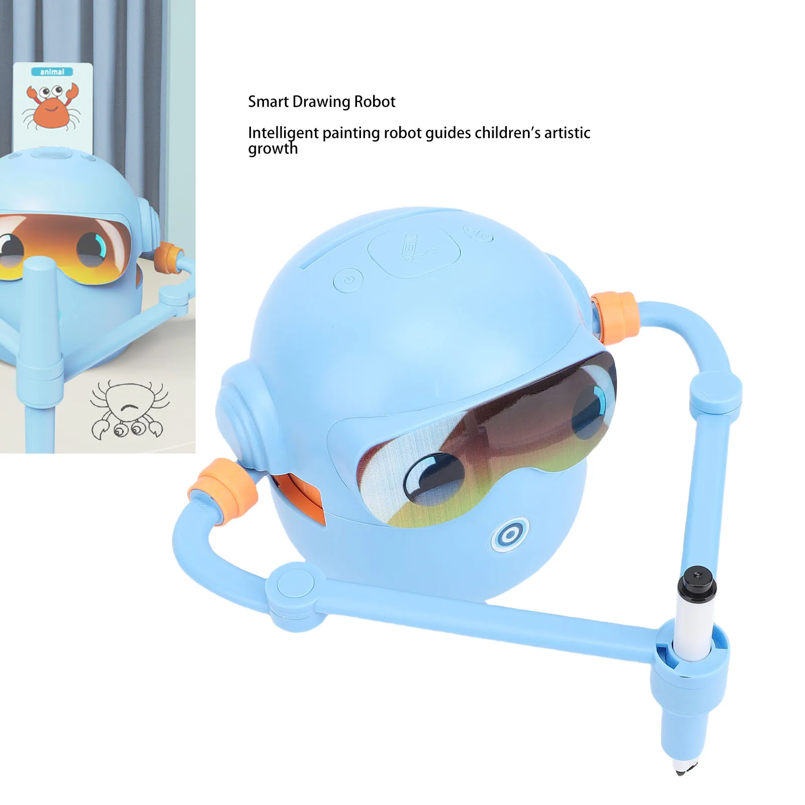 Детский умный робот-художник с голосовым управлением, интерактивный, милый, развивающий, для рисования и обучения детей, с 100 карточками и 14 ручками
Детский умный робот-художник с голосовым управлением, интерактивный, милый, развивающий, для рисования и обучения детей, с 100 карточками и 14 ручками
