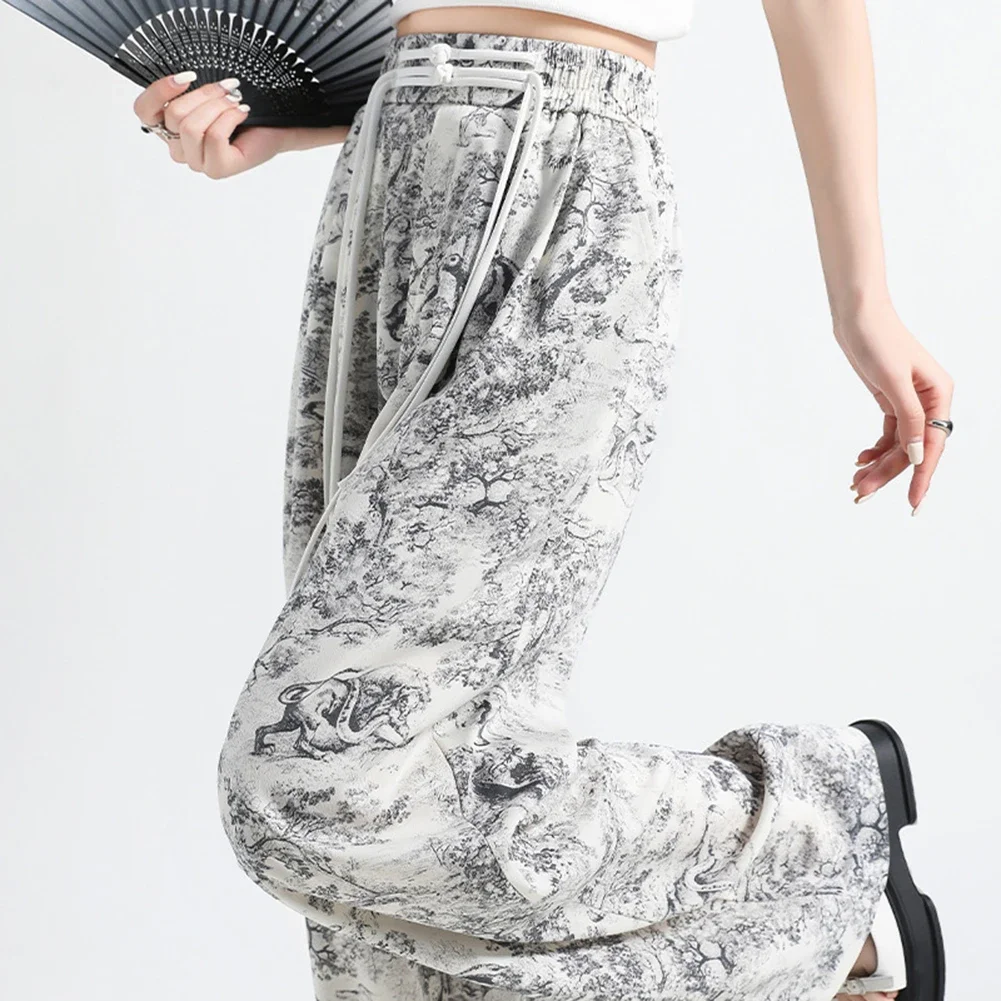 Casual Ink Print Grey High Waist Trousers All Seasons Brand New Grey Trousers Microelasticity Daily Casual Wear
Casual Ink Print Grey High Waist Trousers All Seasons Brand New Grey Trousers Microelasticity Daily Casual Wear