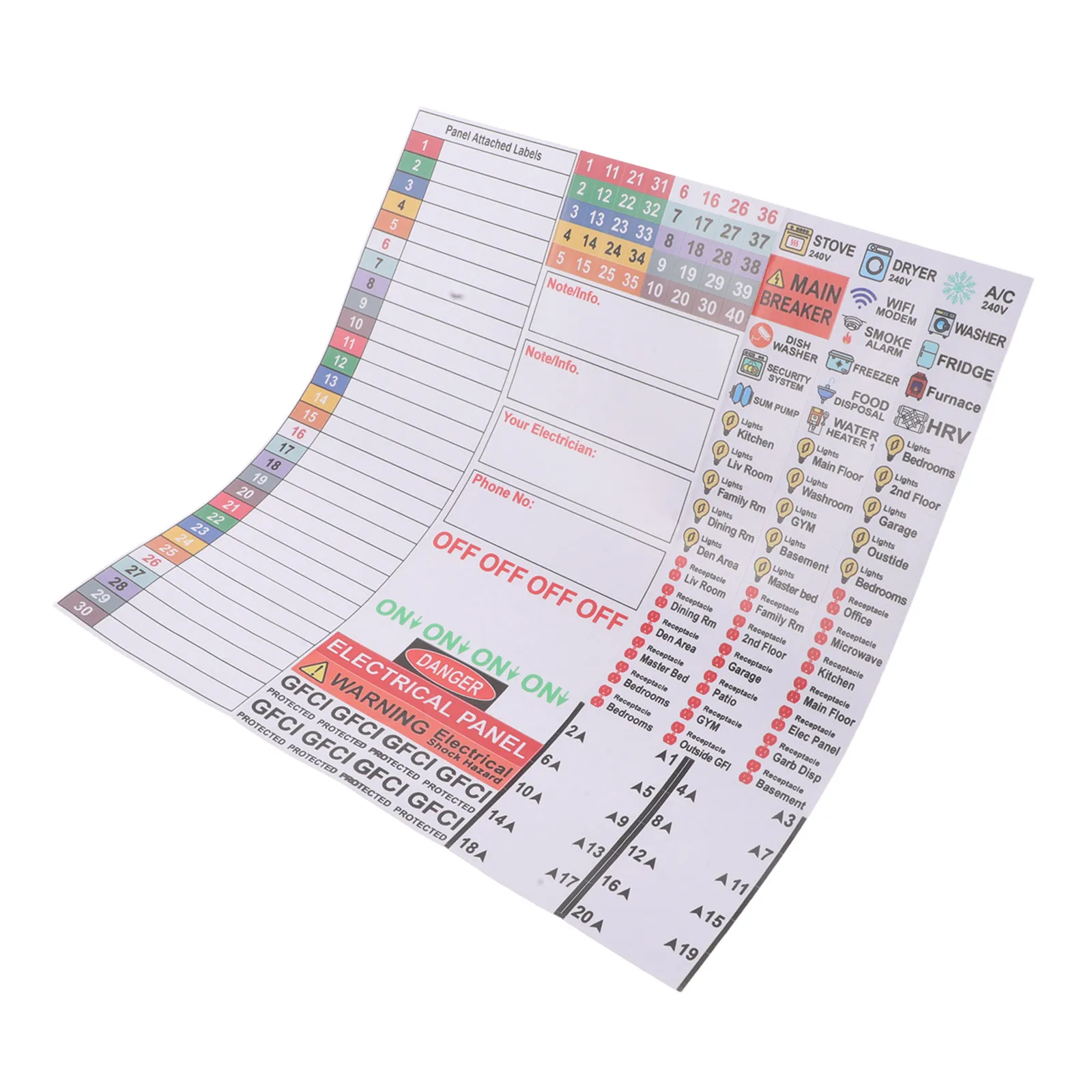 Breaker Panel Labels Electrical Box Sticker Circuit Panel Number Labels Electrical Catalog Load Adhesive Waterproof Pvc Marker
Breaker Panel Labels Electrical Box Sticker Circuit Panel Number Labels Electrical Catalog Load Adhesive Waterproof Pvc Marker