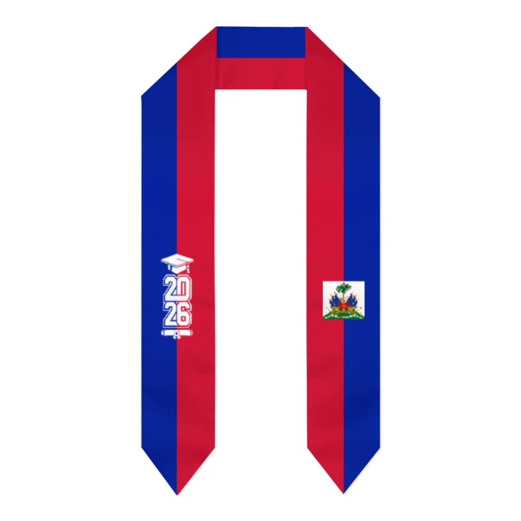 Class of 2026 Haiti Flag Scarf Graduation Sash Stole International Study Abroad Adult Unisex Party Accessory Top Print
Class of 2026 Haiti Flag Scarf Graduation Sash Stole International Study Abroad Adult Unisex Party Accessory Top Print