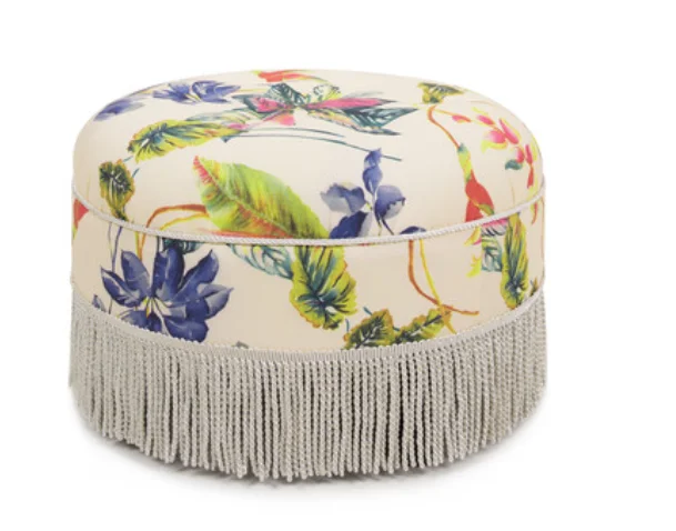 Yolanda 24" Round Upholstered Accent Ottoman, Beige & Tropical Floral
Yolanda 24" Round Upholstered Accent Ottoman, Beige & Tropical Floral
