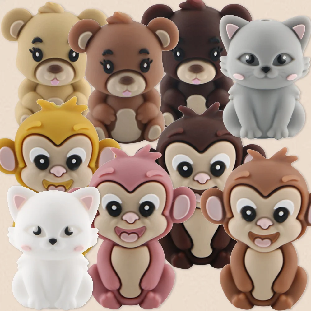 25 шт. новые мультяшные животные 3D силиконовые фокусные бусины кошка обезьяна выдра бусина для изготовления ювелирных изделий DIY брелок ожерелье аксессуары
25 шт. новые мультяшные животные 3D силиконовые фокусные бусины кошка обезьяна выдра бусина для изготовления ювелирных изделий DIY брелок ожерелье аксессуары