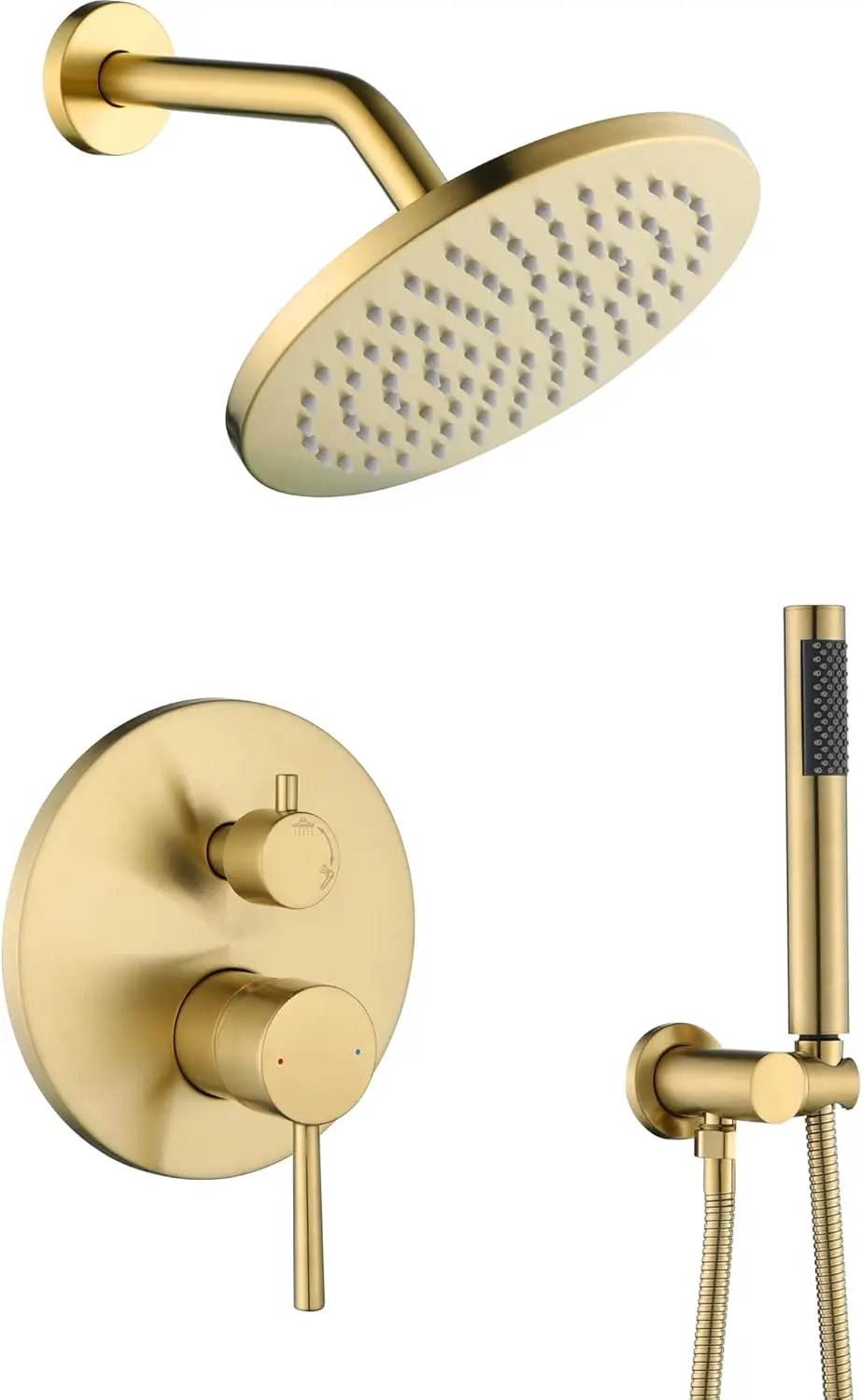 Душевая система Gold Shower System, 8-дюймовая дождевая лейка и ручной душ, цельнометаллическая, с отделкой под матовое золото, круглый дизайн
Душевая система Gold Shower System, 8-дюймовая дождевая лейка и ручной душ, цельнометаллическая, с отделкой под матовое золото, круглый дизайн
