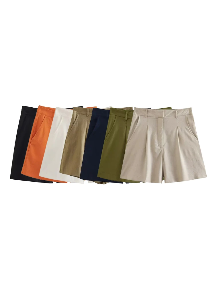 Women's Fashion Front Darted Solid Shorts with Side Pockets High Waist Short Pants for Females
Women's Fashion Front Darted Solid Shorts with Side Pockets High Waist Short Pants for Females