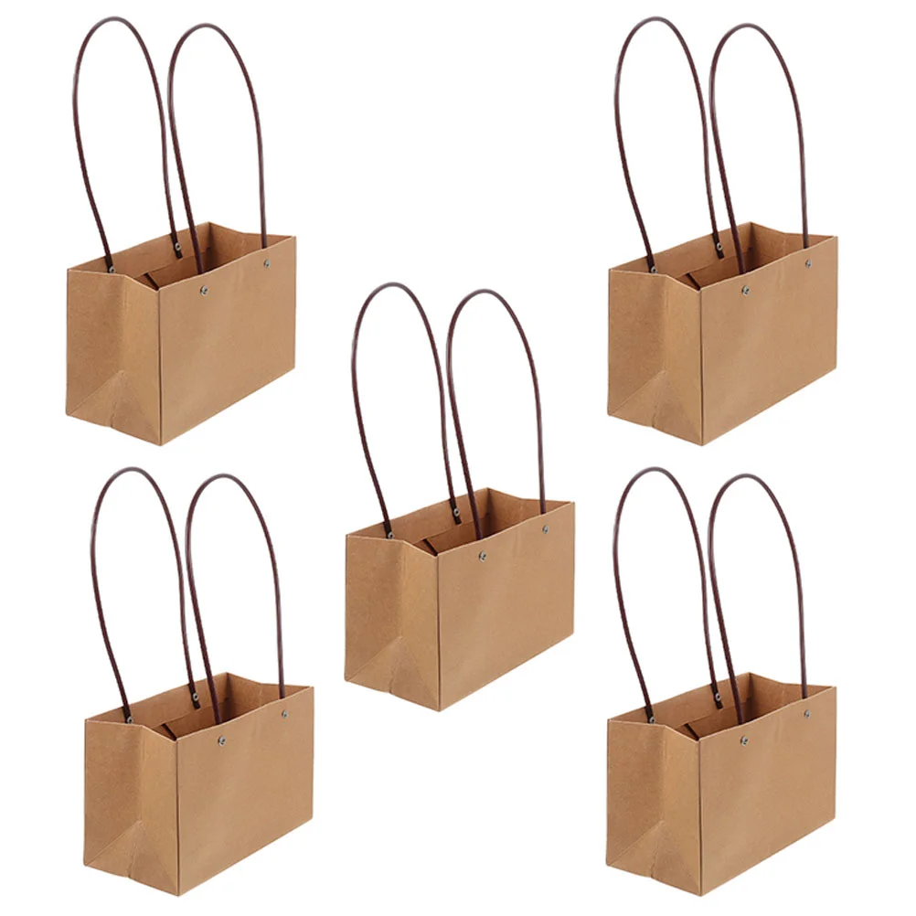 5 Pcs Floral Packaging Boxes Flower Tote Bag Package Bags Wrapping for Bouquet Brown
5 Pcs Floral Packaging Boxes Flower Tote Bag Package Bags Wrapping for Bouquet Brown