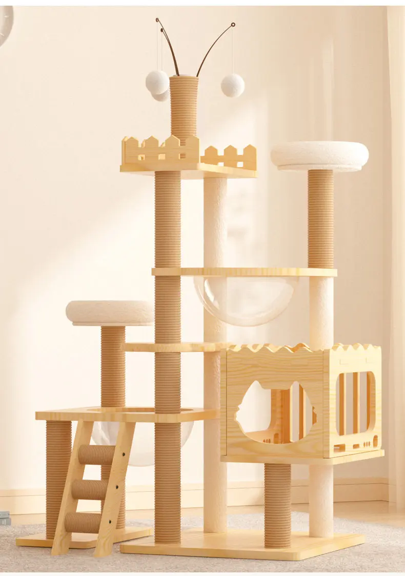 Cat frame, cat climbing frame, nest integrated, large space capsule, rack does not occupy an area of toys
Cat frame, cat climbing frame, nest integrated, large space capsule, rack does not occupy an area of toys