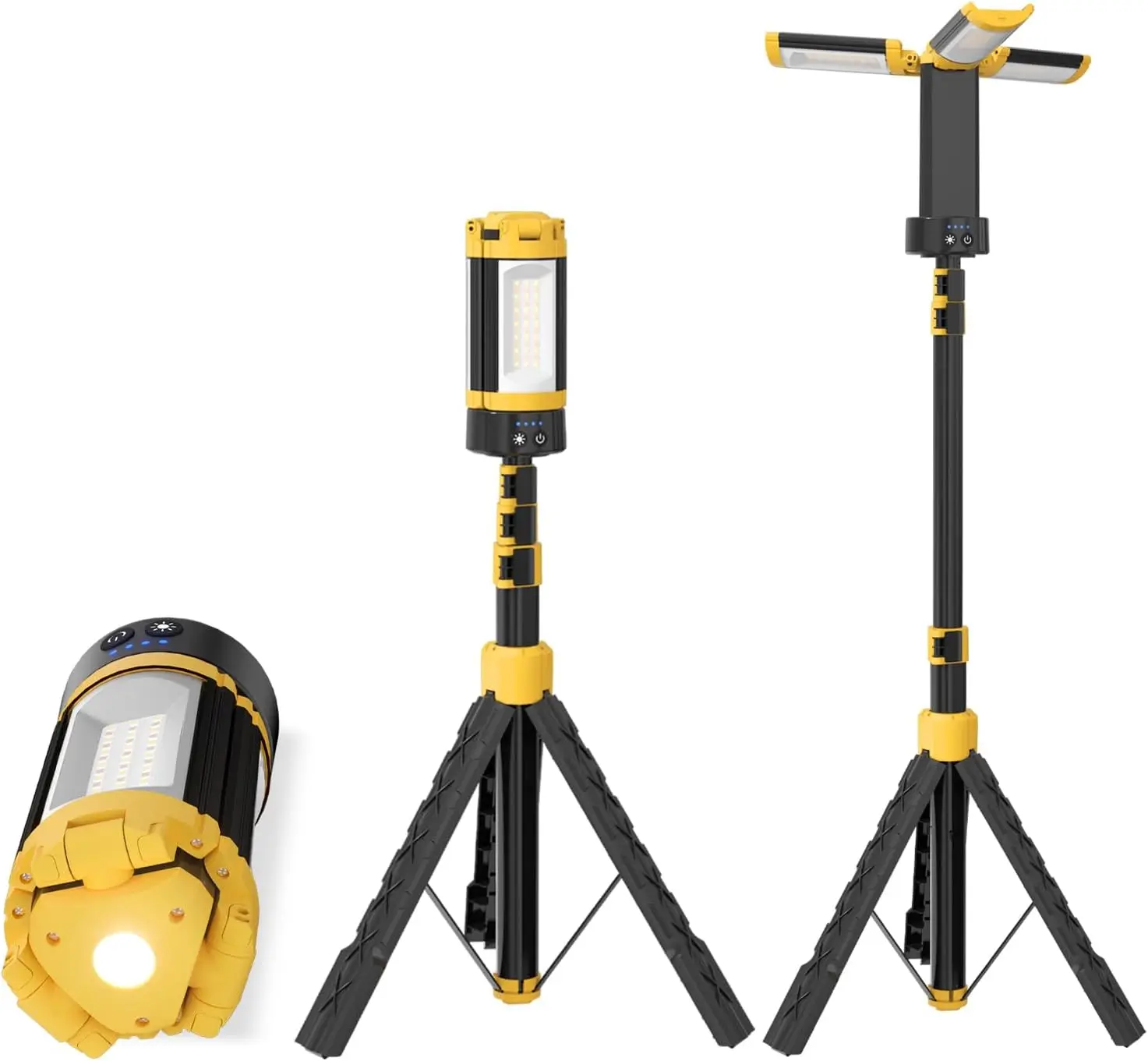 83" Tall Portable 3000 Lumens Cordless Work Light with 3 LED Lamps, Detachable Tripod, Dimmable & Travel Bag
83" Tall Portable 3000 Lumens Cordless Work Light with 3 LED Lamps, Detachable Tripod, Dimmable & Travel Bag