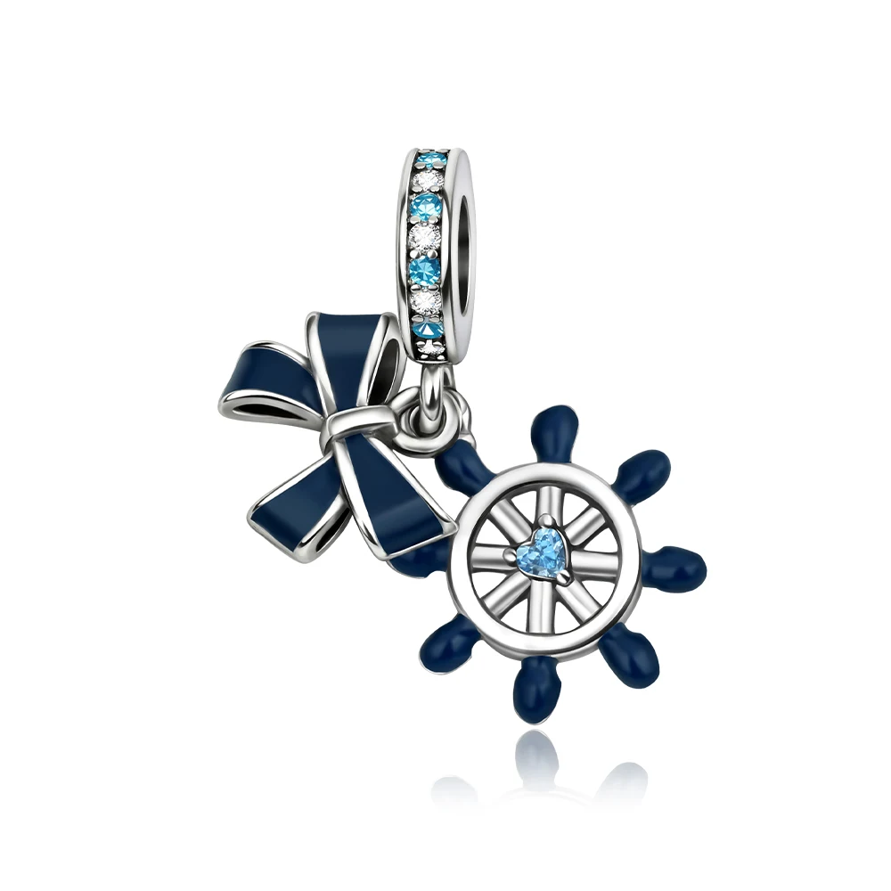 Danturn 925 Sterling Silver Original Beads Ship's rudder bowtie Charm fit Snake Chain Bracelet Fashion Women Jewelry Making
Danturn 925 Sterling Silver Original Beads Ship's rudder bowtie Charm fit Snake Chain Bracelet Fashion Women Jewelry Making