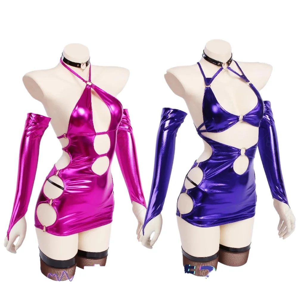 Electric Wave Sister 2.0 Cosplay Dress Shiny Patent Leather Cutout Bodycon Mini Dress Sexy Halter Neck Anime Cosplay Costume
Electric Wave Sister 2.0 Cosplay Dress Shiny Patent Leather Cutout Bodycon Mini Dress Sexy Halter Neck Anime Cosplay Costume