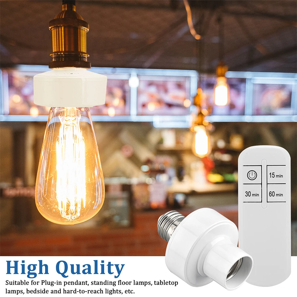 E26 E27 Lamp Holder Wireless Remote Control Light Base Lighting Socket with Timer Lampholder Cap Bar Accessory 220V
E26 E27 Lamp Holder Wireless Remote Control Light Base Lighting Socket with Timer Lampholder Cap Bar Accessory 220V