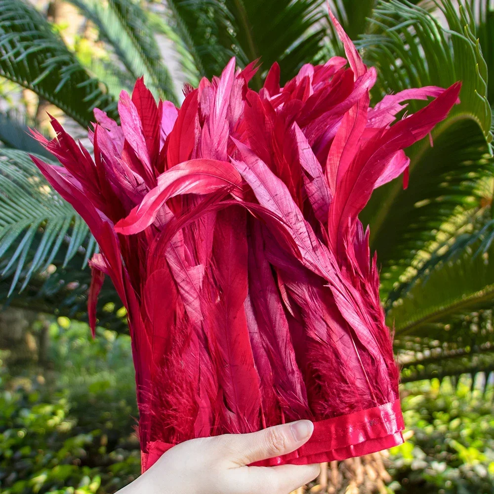 2Meter Quality Rooster Tail Feathers Trim Fringe Natural Feather Ribbon Sewing Crafts Wedding Costumes Decoration Diy Plumes
2Meter Quality Rooster Tail Feathers Trim Fringe Natural Feather Ribbon Sewing Crafts Wedding Costumes Decoration Diy Plumes