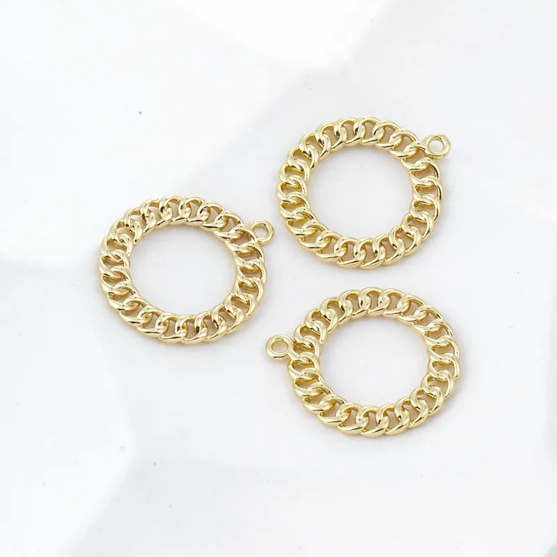 14K Gold Plated Hollow 20mm Wreath Charms DIY Bracelet Necklace Earring Jewelry Findings
14K Gold Plated Hollow 20mm Wreath Charms DIY Bracelet Necklace Earring Jewelry Findings