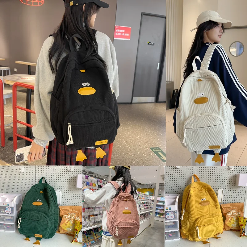 Personalized Kids Backpack Cartoon Duck Corduroy Backpack Aesthetic School bag Large Capacity Cute Plush Bookbag for Teen Girls
Personalized Kids Backpack Cartoon Duck Corduroy Backpack Aesthetic School bag Large Capacity Cute Plush Bookbag for Teen Girls