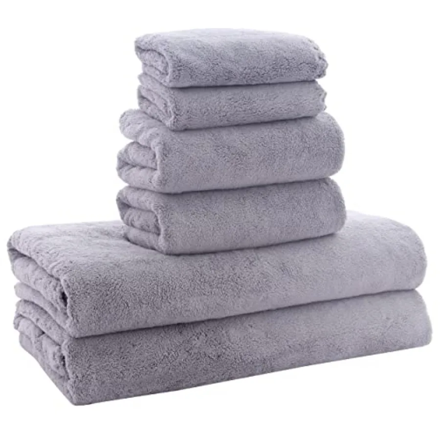 Ultra Soft Towel Set - Quick Drying - 2 Bath Towels 2 Hand Towels 2 Washcloths - Microfiber Coral Velvet Highly Absorbent Towel
Ultra Soft Towel Set - Quick Drying - 2 Bath Towels 2 Hand Towels 2 Washcloths - Microfiber Coral Velvet Highly Absorbent Towel