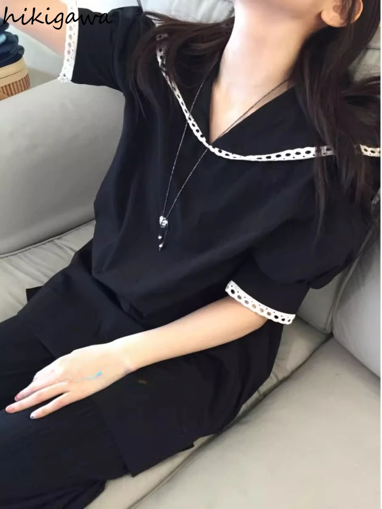 Cute Woman Tshirts Peter Pan Collar Short Sleeve Camisetas 2025 Ropa Mujer Preppy Style Casual Fashion Summer Tees Loose T Shirt
Cute Woman Tshirts Peter Pan Collar Short Sleeve Camisetas 2025 Ropa Mujer Preppy Style Casual Fashion Summer Tees Loose T Shirt