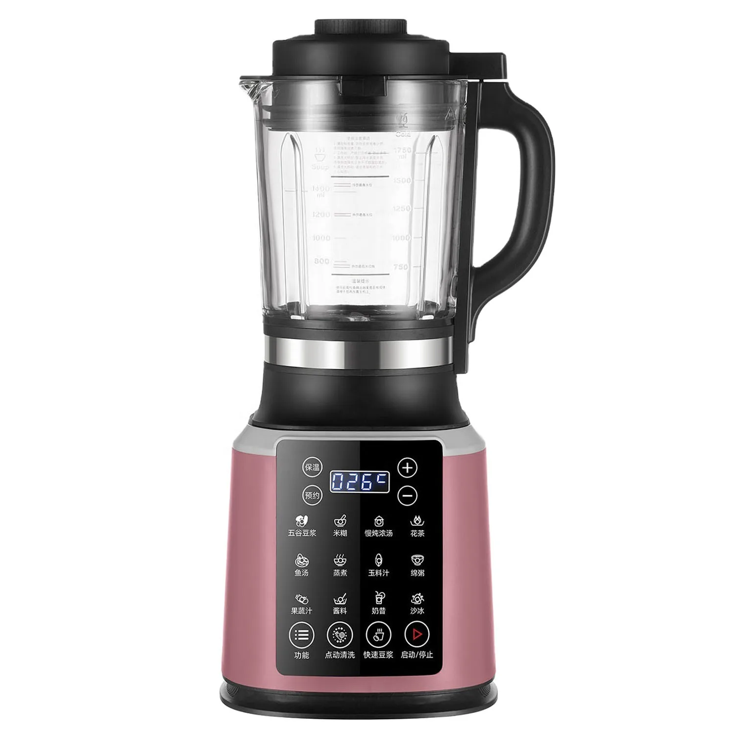 1.5L Automatic Soy Milk Nut Milk Machine New Arrival Heating Blender Inching Function for Home Hotel Kitchen Commercial Kitchen
1.5L Automatic Soy Milk Nut Milk Machine New Arrival Heating Blender Inching Function for Home Hotel Kitchen Commercial Kitchen
